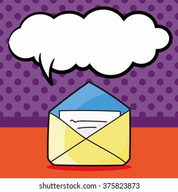 letter doodle, speech bubble
