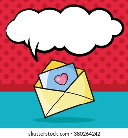 letter doodle, speech bubble