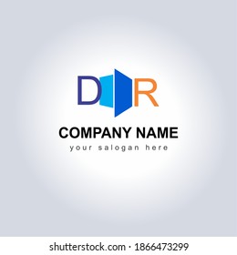 Ilustración de diseño de vectores con logotipo de puerta de carta para su plantilla de identidad empresarial. Nombre de la empresa creativa con el logo de la marca de eslogan. Icono de logotipo de la puerta de la carta única para el monograma. Hermosa idea del logotipo de la compañía.