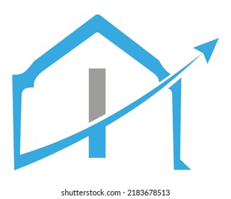 Letter I door shape logo icon vector template 