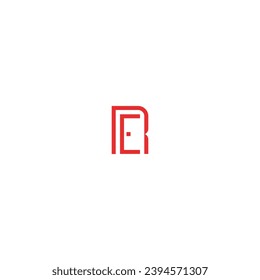 letter RE door vector illustration