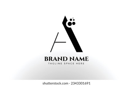 Letter A dotted shape logo design templates