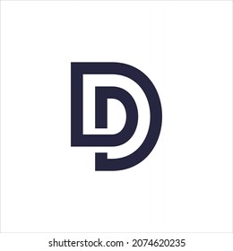 letter double D logo vector design template
