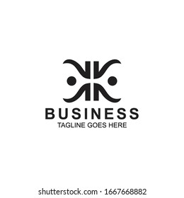 Letter Double K logo vector