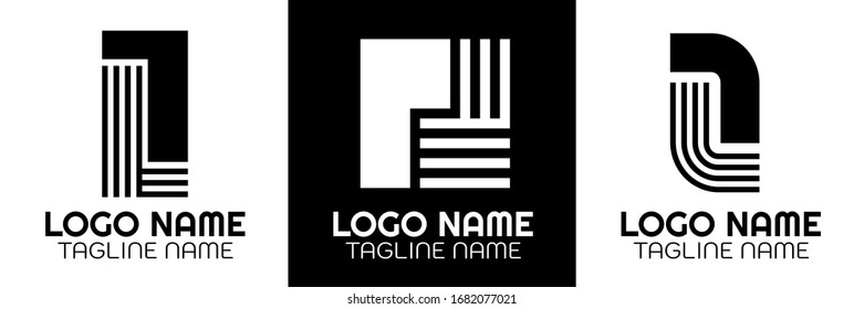 elegantes Monogramm Logo-Paket Set. Dieses Logo ist für verschiedene Unternehmen geeignet.