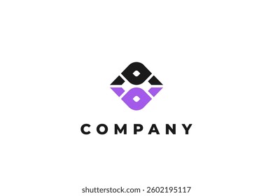 letter double o or oo b abstract modern business logo
