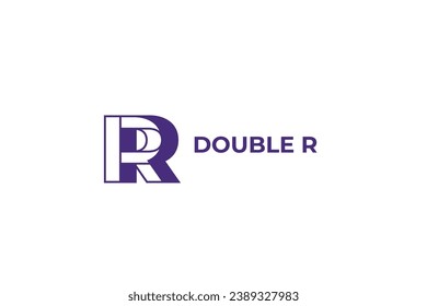 letter double r vector template logo design