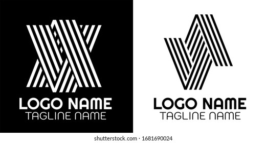 elegante conjunto de logotipos en monograma. Este logotipo es adecuado para varios negocios.