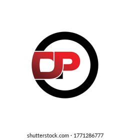 Letter DP Kreis Logo Symbol Design Vektor. Monogramm-Logo-Vektorgrafik