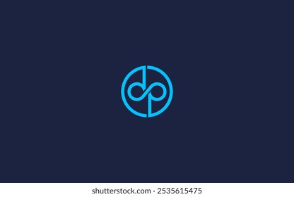 letter dp with circle logo icon design vector design template inspiration