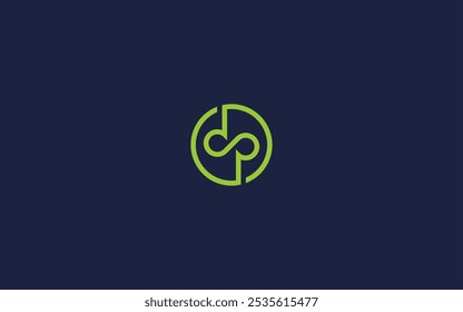 letter dp with circle logo icon design vector design template inspiration