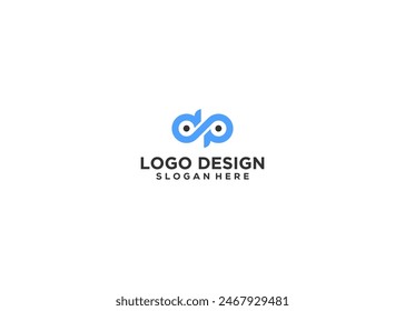 letter dp company name logo illustration