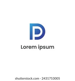 letter DP creative logo design template 
