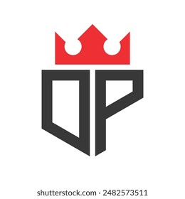 Letter DP Crown Logo. Crown on Letter DP Logo Design Template