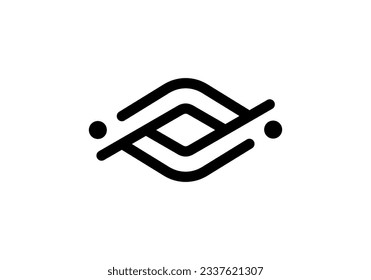 letter dp in eye shape logo design

