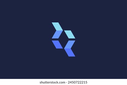 letter dp with hexagon logo icon design vector design template inspiration