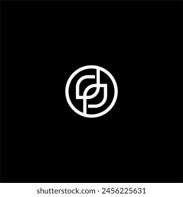 letter DP and leaf logo concept vector icon
