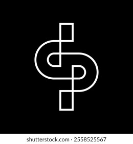 Letter DP line creative monogram logo