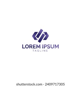 Letter DP logo design template vector illustration