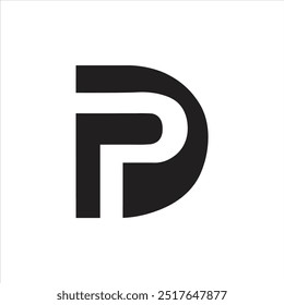Letter DP Logo Design Unique Creative Icon Vector Symbol