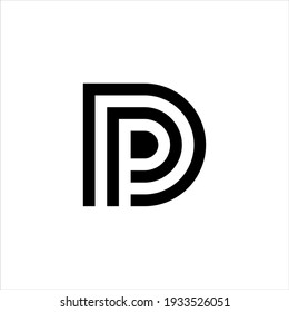 letter DP Logo. DPP Vector Design with geometric Concept Illustration