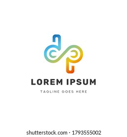 Logo-Design des Buchstaben-DP