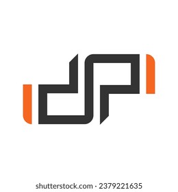 diseño vectorial del icono del logotipo DP de letras