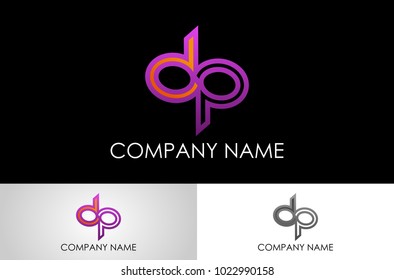 letter D,P logo vector