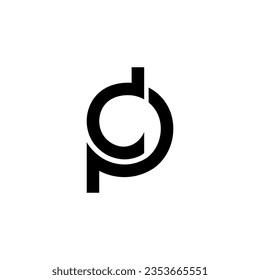 Letter dp lowercase creative minimal abstract typography monogram logo