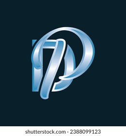 Letra DP lujoso diseño moderno de logotipo de monograma vectorial, logotipo marca vectorial inicial elemento ilustración de diseño gráfico