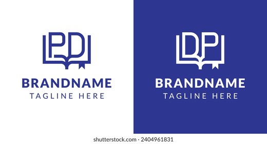 Letter DP and PD Book Logo, suitable for business related to book with DP or PD initials