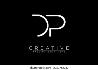 Letter dp, pd, d, p, Abstract initial monogram letter alphabet logo design