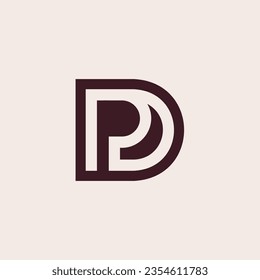 Letter DP or PD logo