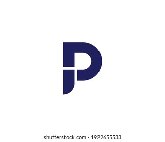 letter dp and pd logo design vector template