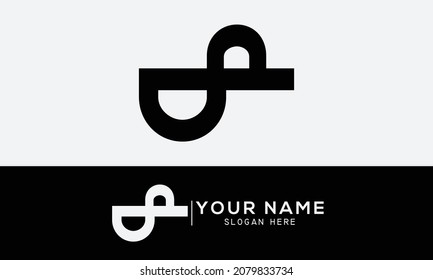 plantilla vectorial de diseño de logotipo DP y PD de letra 