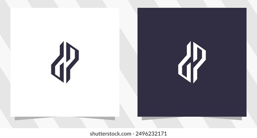 Letter dp pd logo design vector