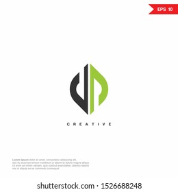 Letter DP, PD Logo icon monogram design. Vector graphic design template element.