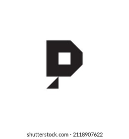 
letter DP PD point simple symbol logo vector