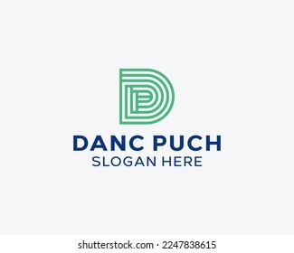 Letter DP PD Simple Monogram Logo