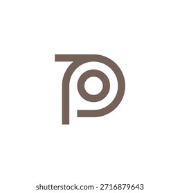 Letra DP Roll Line Logo 