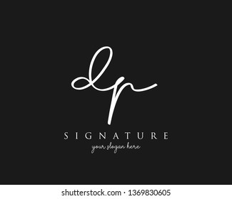 Letter DP Signature Logo - Vector