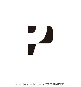 Buchstabe dp einfaches geometrisches Logo, Vektorgrafik 