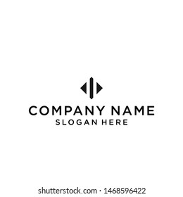 letter dp square logo design vector illustration template