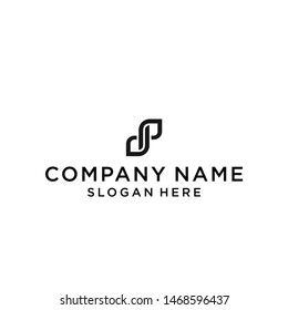 letter dp square logo design vector illustration template