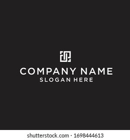 letter dp square logo design vector illustration template
