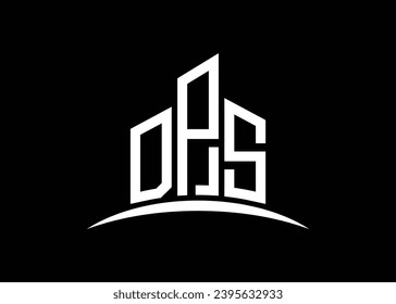 Letter DPS building vector monogram logo design template. Building Shape DPS logo