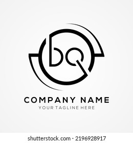 letter DQ Logo Design Vector Template. Initial Black Letter Design DQ Vector Illustration With White Background.