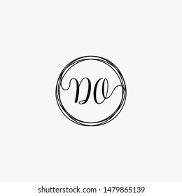 letter DQ logo template, Creative fashion logo design, wedding concept -vector