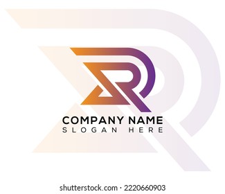 letter DR creative logo design icon.