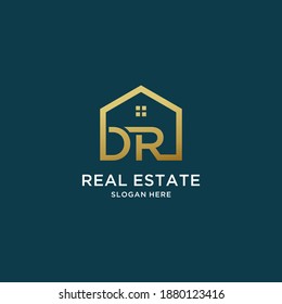 Letter dr home logo for real estate